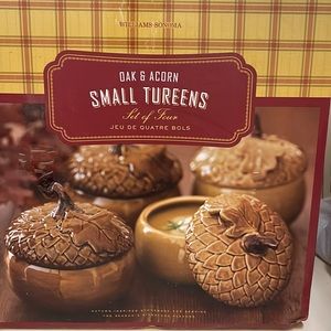 Oak & Acorn small Tureens, new in box, missing one of the sets